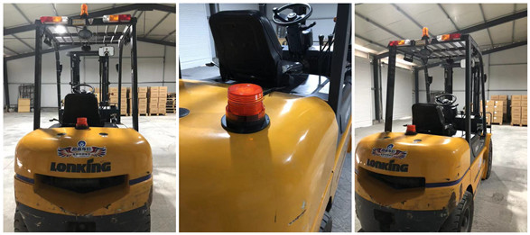 Flashing Beacon Lights On Forklift Φώτα Beacon που αναβοσβήνουν στο περονοφόρο