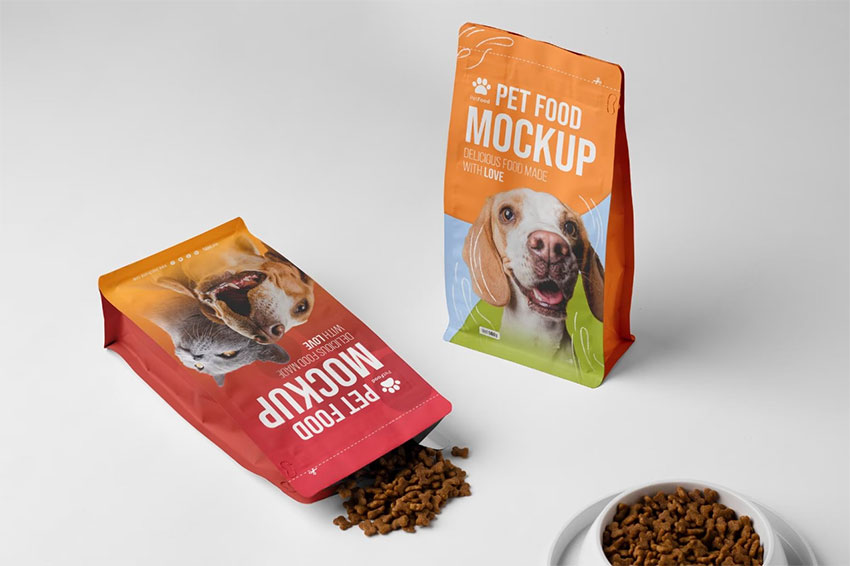 Compostable custom dog food bags Sacs de nourriture pour chiens compostables personnalisés