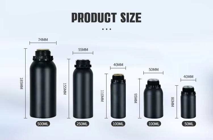 Hot Sale Aluminum Perfume Bottle Package size Kích thước gói chai nước hoa bằng nhôm nóng bán chạy