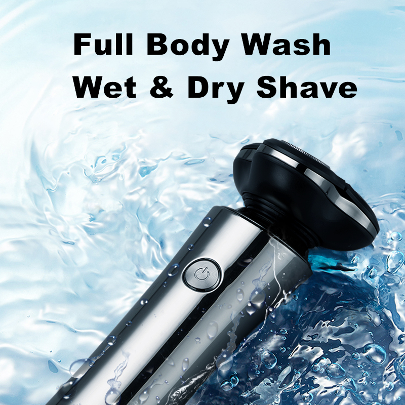 Triple Rotating Heads Mens Rechargeable Usb Charging Electric Shaver with LCD Display