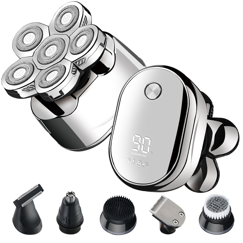 Professional Rechargeable Washable razor replacement head 6 Blades Beard Rotary Razor Mens machine Electric Shavers