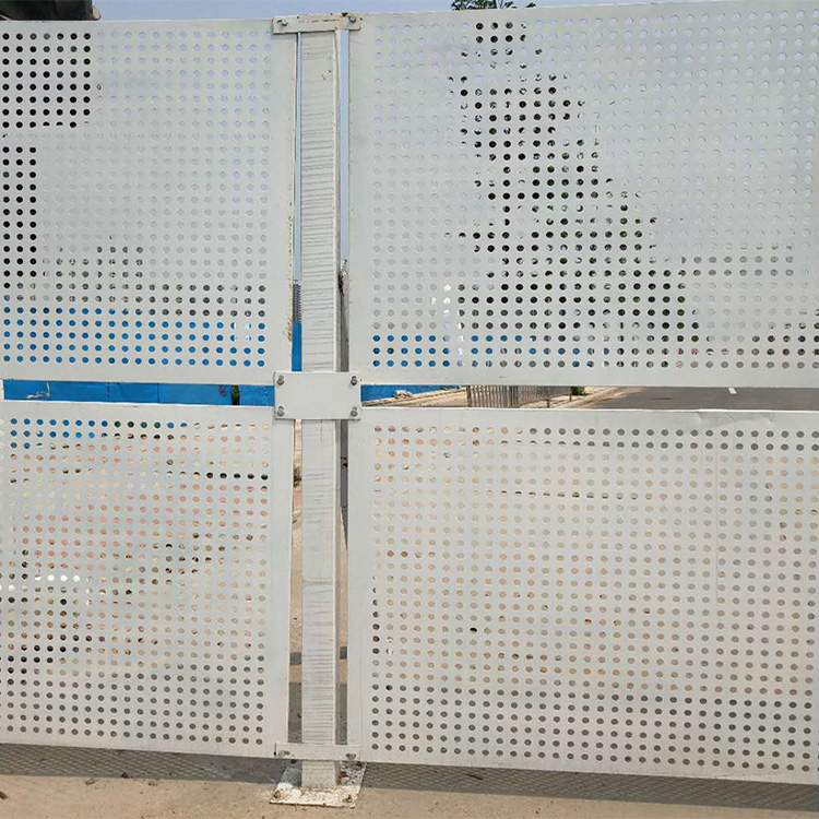 广东金属镀锌板冲孔板围挡 道路圆孔防护网工地铁皮围挡