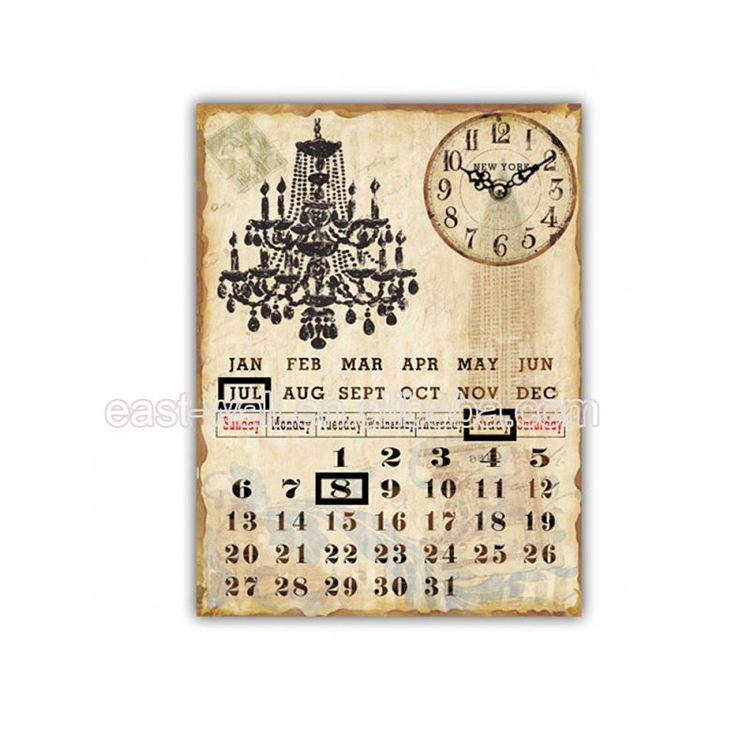 Personalized Design Custom Shape Printed Calendar 4X6 5X7 Decorative Antique Wall Plaques