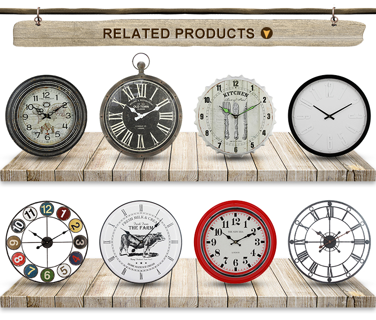 Double Sided Wall Mounted Brown Color Clock Wall Clocks Unique Design