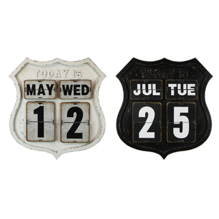 New Design Retro Calendar Wall Hanging Decorative Metal Plaque Custom Color