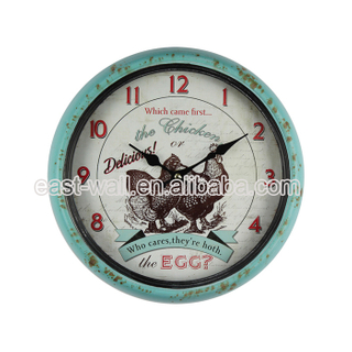 Price Cutting Cheap Art Work Home Decoration Iron Hanging Frame Wall Clock