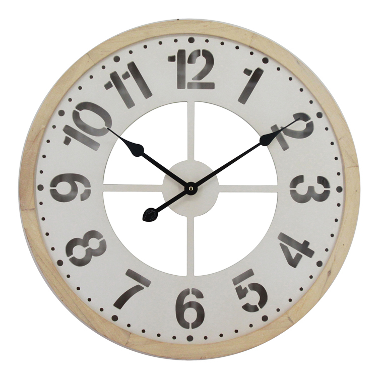 Cheap Custom Art Wall Clock Rustic Wooden Silent Clock
