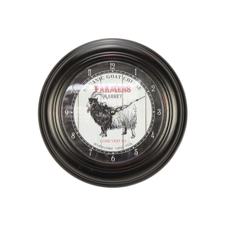 New Product HLZ.7635SM Men's Bedroom Office Black Round Dinital Wall Clock