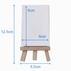 Mini Stretched Canvas And Easel 13x7x2cm 1.0x1.0cm Stretcher Bar 380gsm Cotton Rectangular 6x9cm