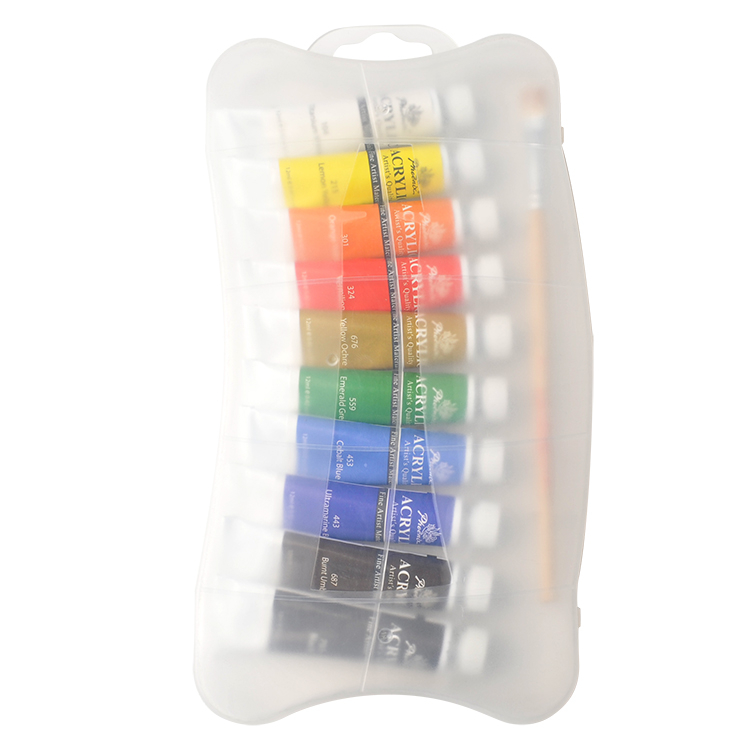 10x12ml Acrylic Colour Set 22.5x12x2.1cm