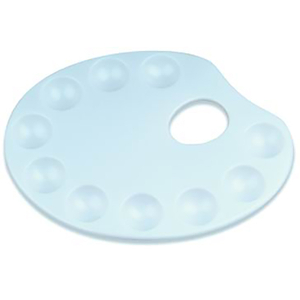 10 Well Oval Plastic Palette 23x17cm