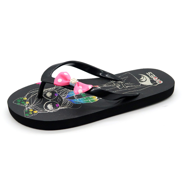 Linda Tricolor Ni&ntilde;a Patr&oacute;n Verano Casual Mujer Chanclas AH-8P046-Ories