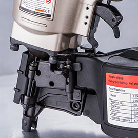 CN57 Industrial Coil Nailer Side View KYA CN57 industriel spole sømpistol set fra siden
