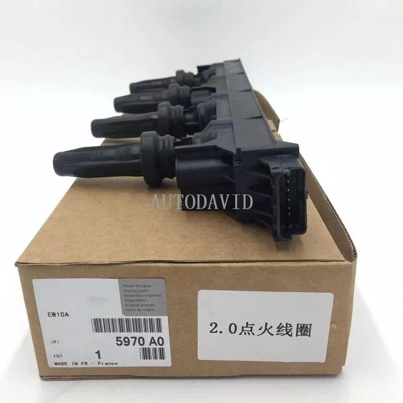 ملف الإشعال لبيجو 307 308 408 508 5008 EW10A، سيتروين C5، X7، BX3، B53 OEM: 5970A0 9656695780 YL00505180 HS01-040-002