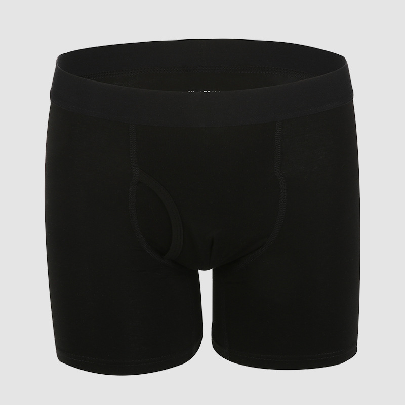 Manufactroy Custom Men Breathable Elastic Fabric Gym Sports Long-leg Boxer shorts Men Brand Underwear Combed Cotton Spandex