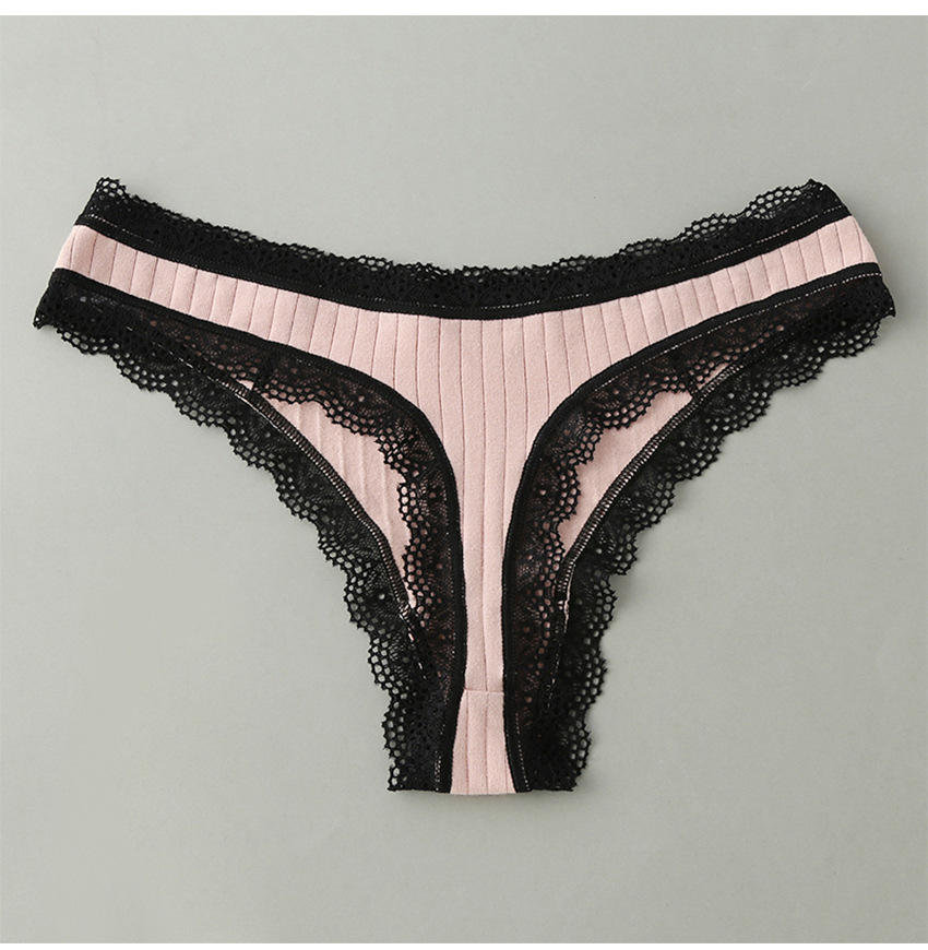 Women's underwear cotton girls sexy lace breathable low waist traceless women's cotton panties