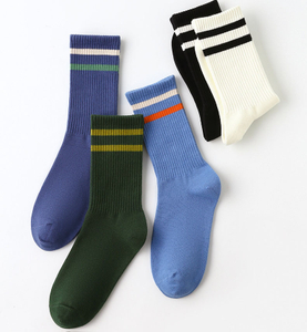 Solid color custom design sports tube socks cotton men and women couples socks
