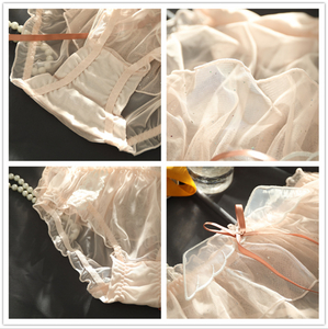 Fashion Ladies Lace Lingerie women panties Underwear Young Gril Sexy Lace Panties transparent with bow