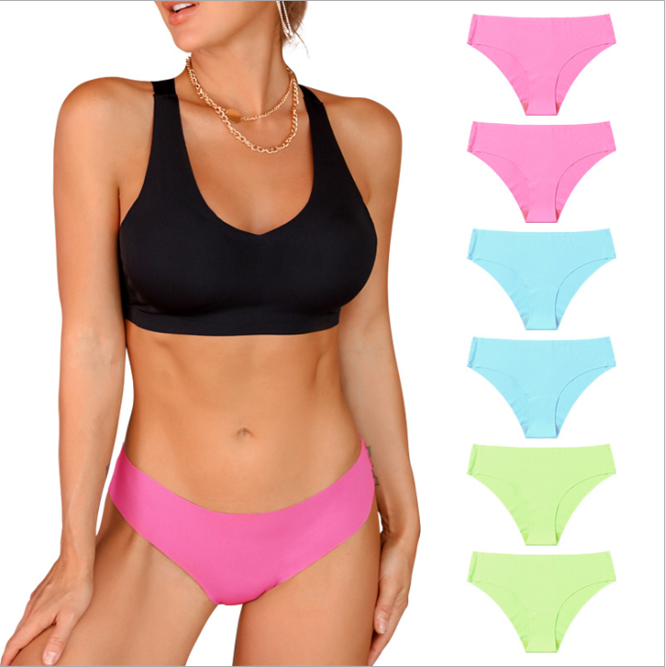 Cheap Factory Price Womens Sexy Seamless Underwear No Trace Low Rise Ice Silk underwear thong women