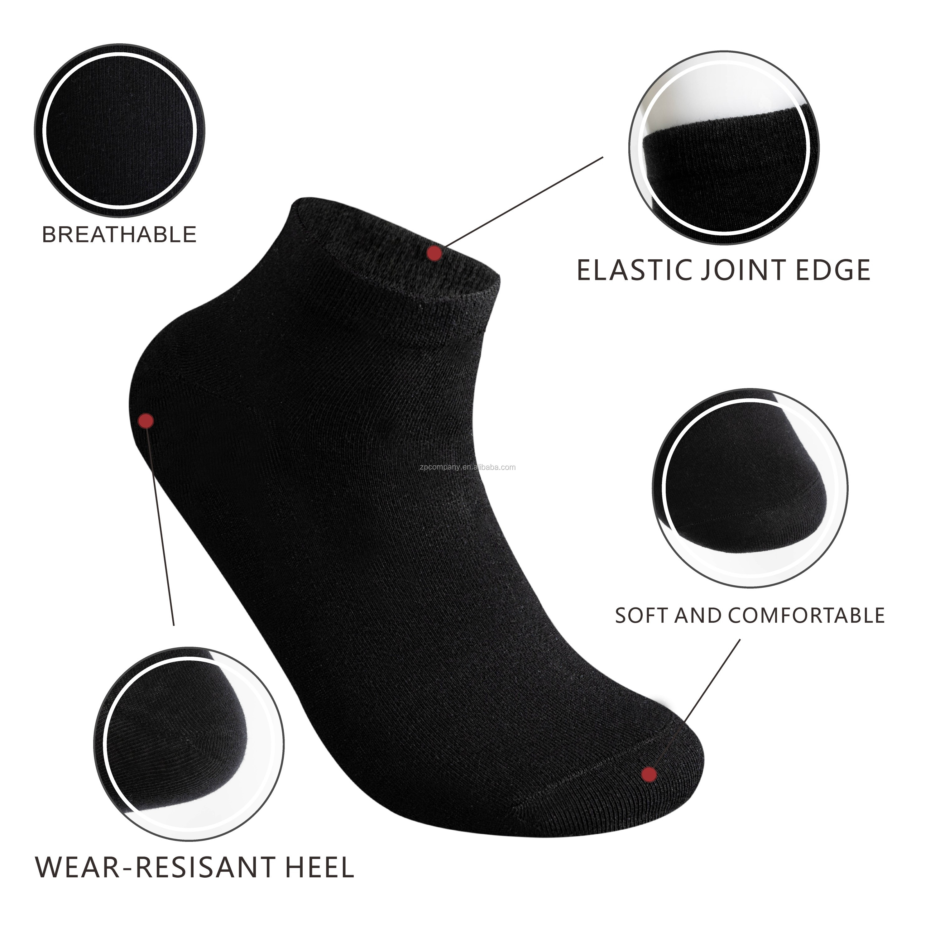 hot selling High quality ankle knitting black white grey socks cotton nylon spandex sport yoga low cut socks