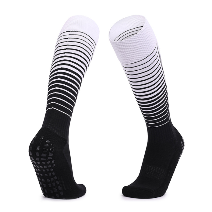 Colorful anti slip athletic cotton absorbent long men football socks