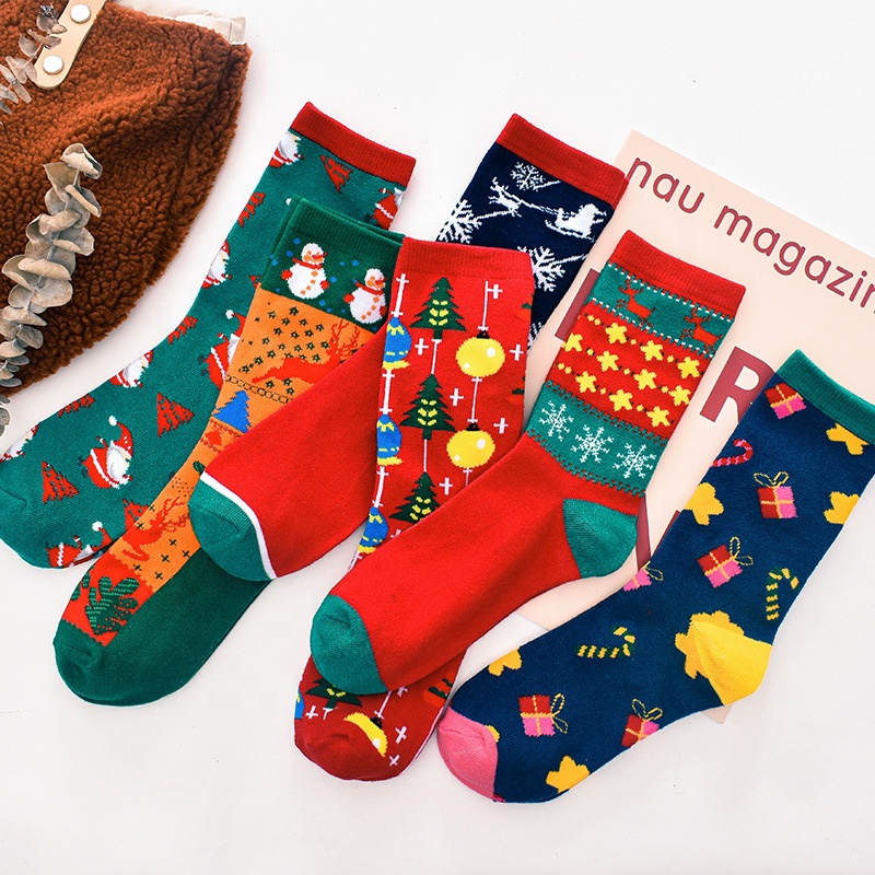 2021 New Arrivals Unisex Fashion Novelty Socks with Logo Cozy Christmas Socks