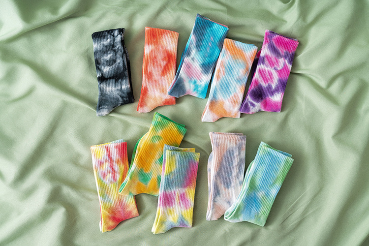 Tie-dye national wind pull men's socks hip-hop street tube fashion socks