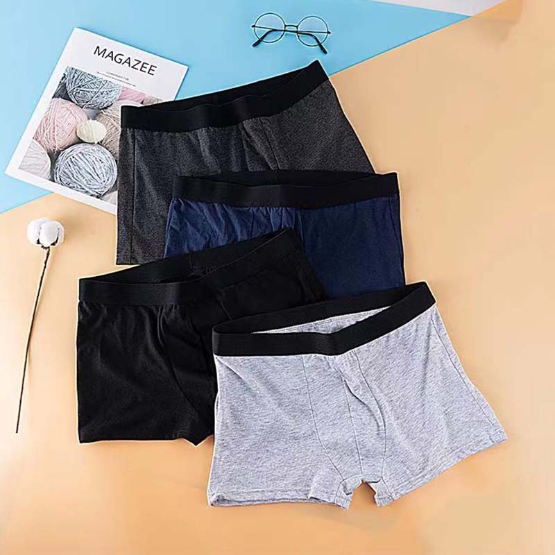 Plue size High quality sexy mens Brief Classic solid Cotton Mid Rise men underwear boxer shorts men's briefs