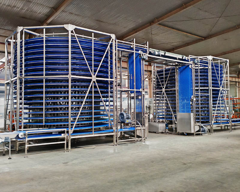 Spiral cooling conveyor Spiral cooling conveyor