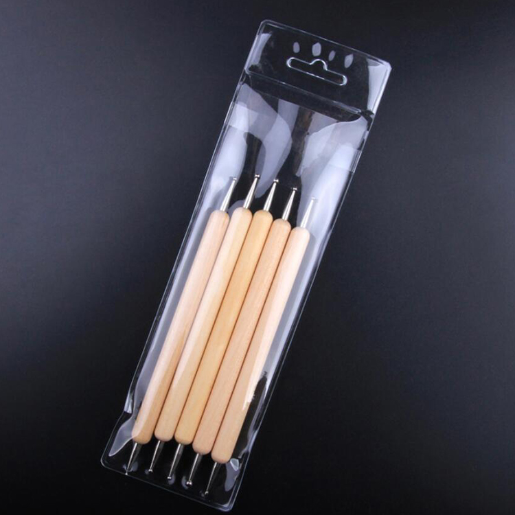 5Pcs Wooden Handle Double Ended Ball Stylus Kit