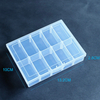 10 Grid Plastic Organizer Box 13.2x10x2.8cm