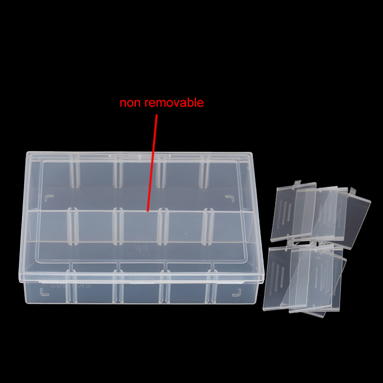 10 Grid Plastic Organizer Box 12.8x9.5x2.8cm