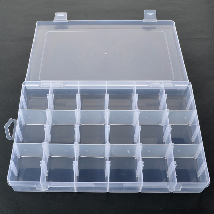 18 Grid Plastic Organizer Box 27.5x17.5x4.4cm