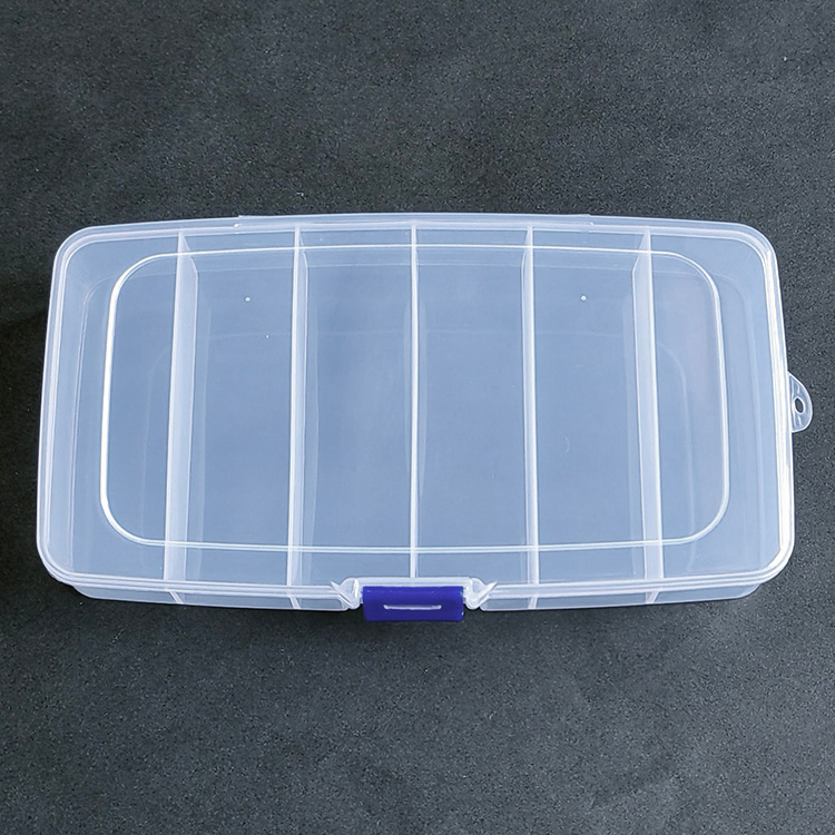 6 Grids Plastic Organizer Box 19.3x10.2x3.5cm