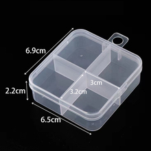 4 Grid Plastic Organizer Box Small 6.9x6.5x2.2cm