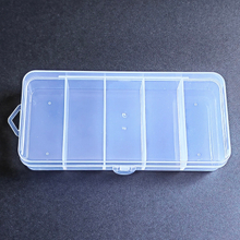 5 Grid Plastic Organizer Box 12.9x6.1x2.5cm