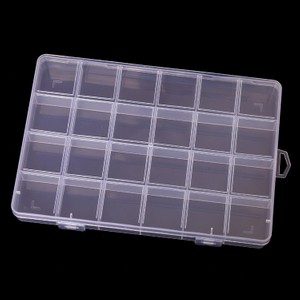 24 Grids Plastic Organizer Boxes 19x13x1.8cm