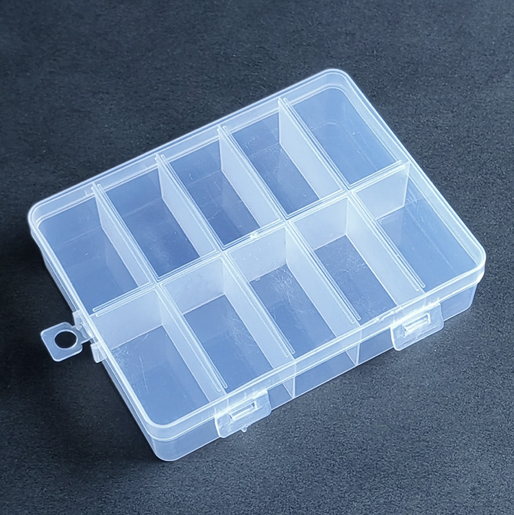 10 Grids Plastic Organizer Box 13.5x10.5x3cm