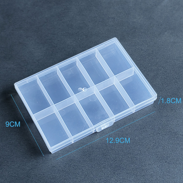 10 Grids Plastic Organizer Box 13x9x1.8cm