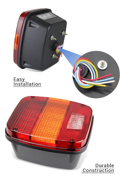 Tricolor Combination Rear Taillight Lampu Belakang Belakang Kombinasi Tiga Warna