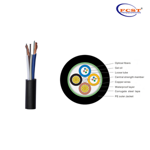 Câble hybride de fibre optique de FCST OPLC avec des fils de puissance 1-24 noyaux