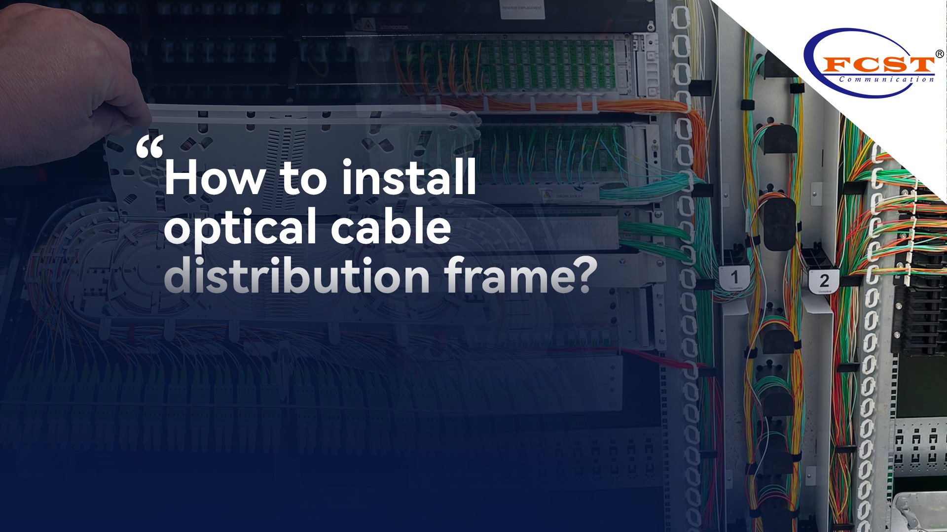 ¿Cómo instalar el marco de distribución de cable óptico?