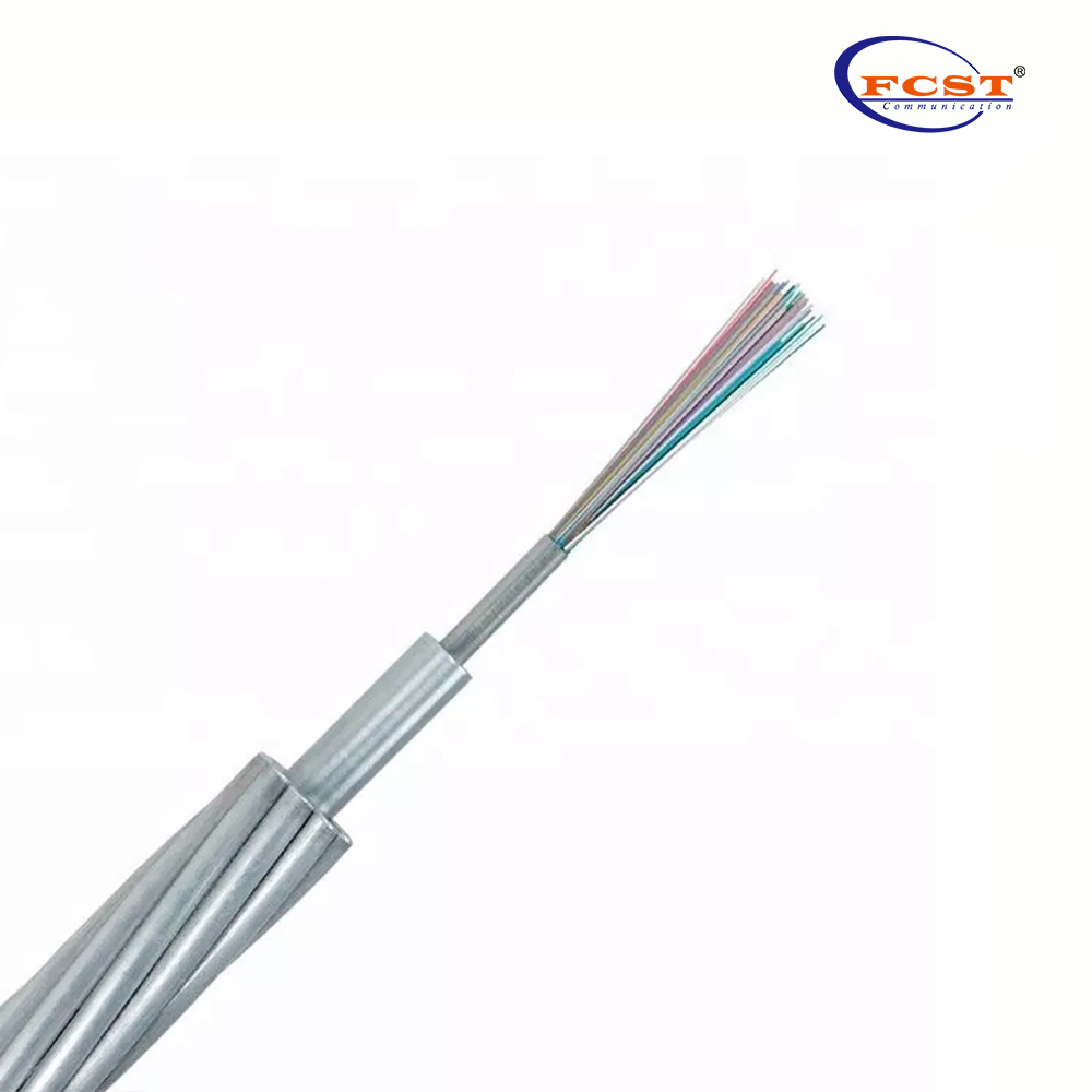 FCST-AL enrobé de câble de fibre OPGW en acier inoxydable central