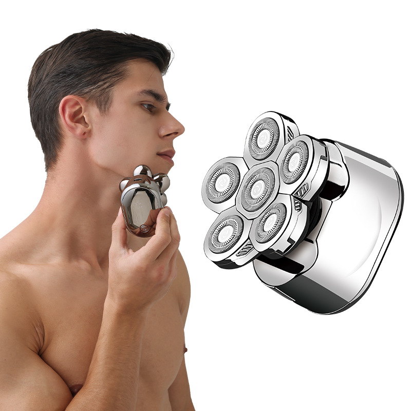 Professional Rechargeable Washable razor replacement head 6 Blades Beard Rotary Razor Mens machine Electric Shavers