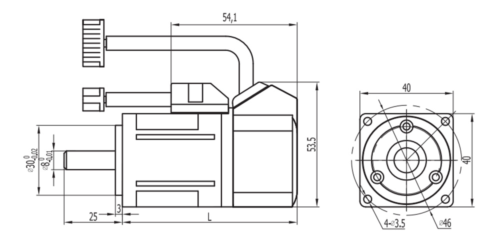 40ST-M00130 ac servo motor 40ST-M00130 AC-Servomotor
