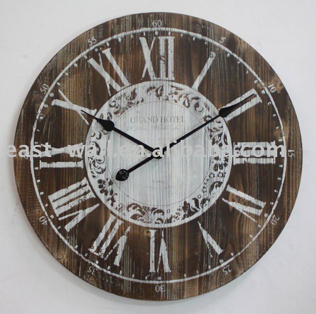 Hot Sale New Style Antique Wooden Blank Wall Clock Home Decor
