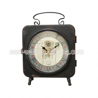 High Quality Customized Design Custom Printed Fancy Desk Table Clocks