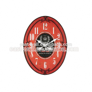 Cheap Price New Design Custom Shape Printed Vintage Style Wall Clocks With Company Logo