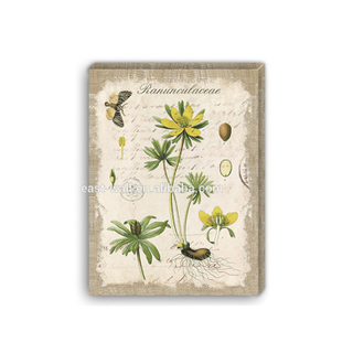 30x40 cm Flower Fairy Vintage Oil Painting Art Linen Wall Plaque Home Decor Living Room Bedroom Cafe MDF Wall Hanging