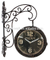 34x11.5x45.5cm fleur-de-lis wall bracket metal digital wall clock